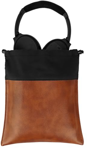 GEEKRIA Cuffie Borsa da Trasporto in PU, Custodia Protettiva per Cuffie/Borsa da Viaggio Portatile, Compatibile con Bose QC35, QC25, QC15, Beoplay H9i, H4, H9, H8, H6, H2, AKG Y500, Y50BT (Marrone)