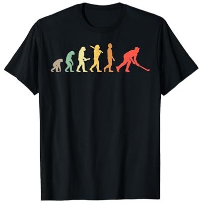 Hockey Evolución Retro Regalo Para Jugadores De Hockey Camiseta, Hombre, Negro, L