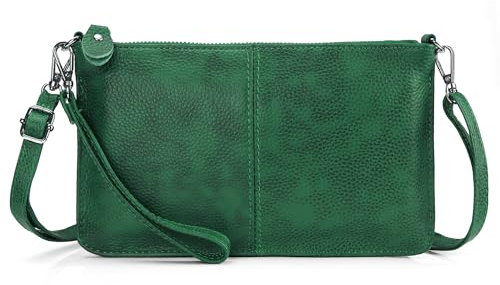 befen Crossbody bags for Women,Small Leather Cross Body Phone Purses Green Bag Ladies Handbags & Shoulder bags, Envelope Wristlet Clutch Wallet with Wrist Strap