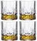 BEVKAF Crystal Whiskey Glasses, Set of 4 Lead Free Hand Blown Crystal, Perfect for Scotch, Bourbon, Manhattans, Old Fashioned's, Cocktail (300ML)