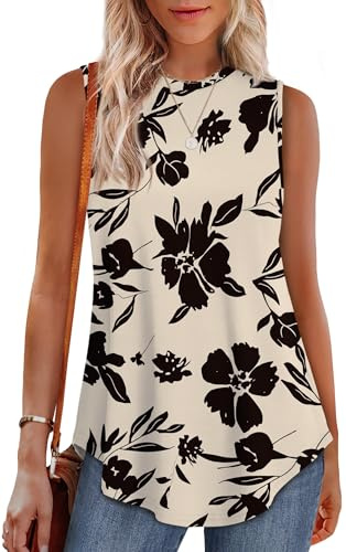 OFEEFAN Business Casual Outfits for Women Plus Size Womens Sleeveless Tops Dressy Casual Summer Clothes for Women 2025 XXL