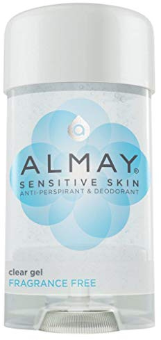 Almay Deodorant for Women, Gel Antiperspirant, Hypoallergenic, Dermatologist Tested for Sensitive Skin, Fragrance Free, 2.25 Oz