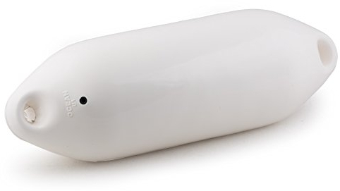 wellenshop Ocean Fender Bootsfender U-Serie Utility U0 10 x 33 cm Weiß Aufblasbar Plastisol PVC Kunststoff Langfender Rammschutz