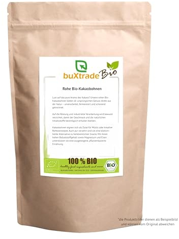 2 kg BIO Kakaobohnen roh - unbehandelt ganz Kakao Bohne rein Rohkost