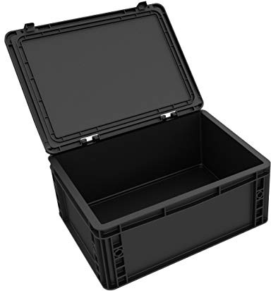 Auer Packaging DDEB165ESD Caja de Eurocontenedor/Euro Box con Tapa de bisagra ESD ED 43/17 HG