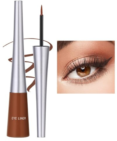 Liquid Eyeliner Matte Schnell trocknender Eyeliner, dauerhafter nicht blühender wasserdichter gelfarbener Eyeliner, Candy Color Liquid Hochpigmentierter Eyeliner (Braun)