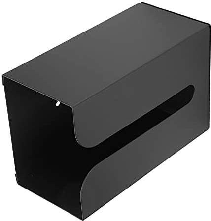 Longzhuo Kosmetiktuch Box Schwarz Halter Ständer Wandhalterung Servietten Organizer für Küche Badezimmer Toilette