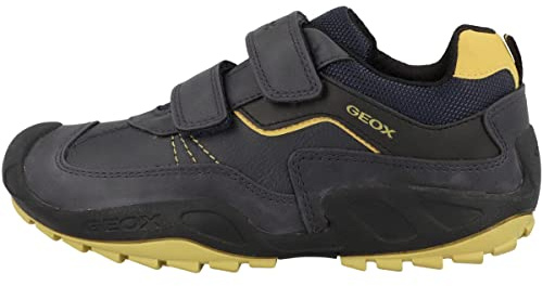 Geox J New Savage Boy A, Zapatos para Niño, Multicolor (Navy/Ochreyellow), 26 EU