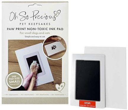 Oh So Precious Dog Paw Print Kit – Safe Ink Pad & Paw Print Kit for Cats – Easy-to-Use Stamp Pad with A5 Card – Mess-Free DIY Pet Keepsake
