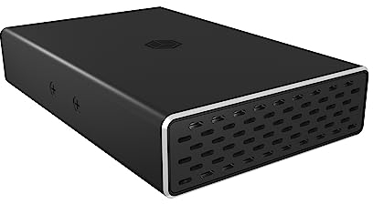 ICY BOX RAID Gehäuse für 2X 2,5 Zoll SSD & HDD, USB-C & USB-A Kabel, USB 3.1 Gen2 (10 Gbit/s), Aluminium, Schwarz, IB-RD2253-C31