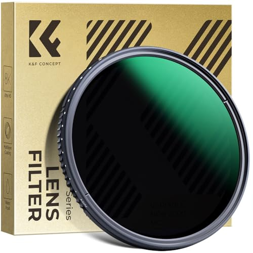 K&F CONCEPT Nano-D Serie 82mm ND Filter ND8-2000 Variabler Graufilter (3-11 Blendenstufen)