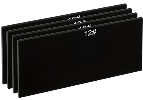 PATIKIL Soldadura Lente Sombra 12 Vidrio 4-1/4x 2, 4 Paquete Endurecido Vidrio Negro Oscurecimiento Filtro Placas Cubiertas Reemplazo para Soldadura Casco Capucha