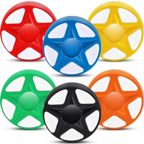 VioraWhite 6 Pcs Roller Hockey Pucks, Indoor Outdoor Street Training