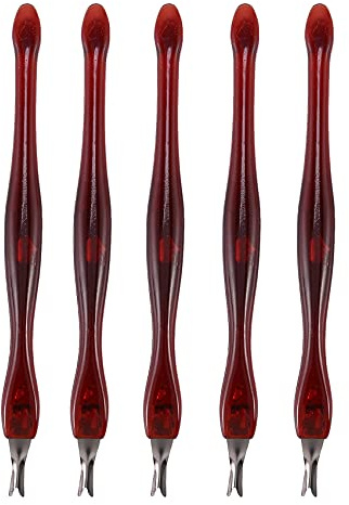 Diheohg 5pcs Dead Skin Fork Trimmer Peeling Knife Cuticle Remover Nail Art Tool Manicure Tool for Women Nails Makeup Tool
