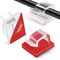 Aujzoo 50 clips de cable autoadhesivos, clips de alambre adhesivos, ganchos adhesivos para cables, soporte organizador de cables para pared, escritorio, hogar y oficina