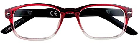 Zippo Occhiali da Lettura, Realizzati con Montatura dalle Linee Morbide, Ideale per Uomo e Donna, Diottria +3.50, Color Rosso Sfumato