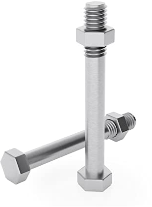 Sechskantschrauben M10 x 130mm inkl. Muttern, 10er Pack DIN 601 verzinkt - Schrauben Set, Legierter Stahl, Geräteschrauben, Schlossschrauben, Maschinenschrauben, Teilgewinde für Pfostenträger, Holzbau