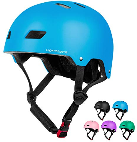 KORIMEFA Kinder Fahrradhelm Kinderhelm Radhelm Sporthelm CE-Zertifizierung für Fahrrad Skateboard Scooter Motorrad BMX für 3-14 Jahre (Blau, M)