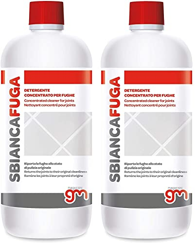 Magazzini GM SBIANCAFUGA,Detergente concentrato ideale per la pulizia delle fughe di pavimenti e rivestimenti.Rimuove sporco, annerimenti e muffe dalle intersezioni, 1 Lt (2)