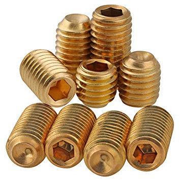 Dreneco Viti Senza Testa con Punta a Tazza in Ottone, Filettature Metriche Viti Senza Testa Conica Viti a Brugola (M12*25mm,2 pcs)