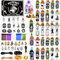 Ainswei Halloween Decorations Indoor,135Pcs Potion Bottles Halloween Decor,Witch Halloween Decorations with Stone,Apothecary Witch Lables Decoration For Home Room Party Supplies