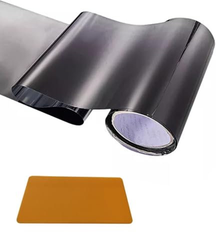 Film de protection solaire pour fenêtre de voiture, 150 cm x 20 cm - Bandes colorées progressives - Pour pare-brise de voiture - Pare-soleil de voiture - Bandes teintées autocollantes (noir)