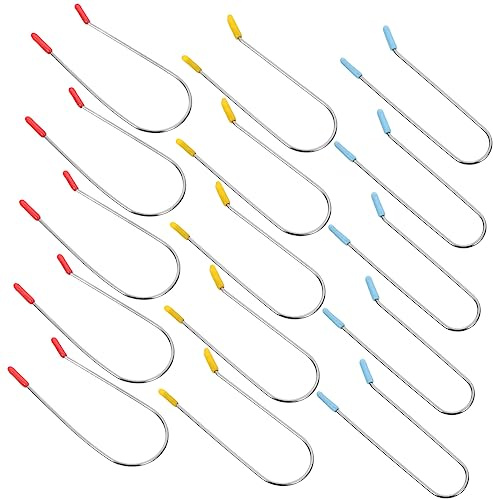 Gatuida Clips en Forma de U para Rodillos Calientes 24 Piezas Tamaños 3,2 Cm, 2,54 Cm y 1,9 Cm, Clips de Alambre Metálico para Rulos de Pelo, Accesorios para Permanente, Uso Doméstico y Profesional