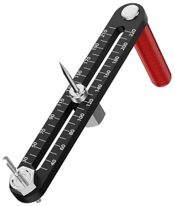 Extendable Thin Guide Round Cutter with Metric and Imperials Scales for Accurate Woodworking Standard Table Guide