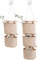 AARAINBOW 1 Packung Mini-Baumwoll-Leinen-Stoffschrank mit 5 Taschen zum Aufhängen an der Wand, Organizer für Zimmer, Badezimmer, Khaki, 5 Taschen