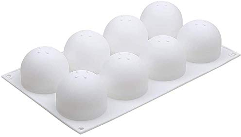 Moule en silicone sphérique 3D, moule rond à mousse, moules à dessert pour gelée, pâtisserie à boules et bombes à crème glacée, (moule à sphère unique : D 6,1 x 5,6 cm)