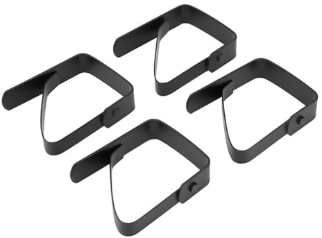 Mumusuki 4 Pièces Pinces à Nappes, Grandes Pinces Nappes Inoxydable de Table Exterieur Flexibles et Mobiles pour 0-6 cm Table de Jardin, Table à Manger Familiale de Restaurant 5 x 4cm