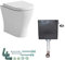 Ceramica® Arles Modern Bathroom Cloakroom Back to Wall BTW Toilet Space Saving WC Toilets Soft Close Seat Dual Flush Cistern D Shape Pan, White Gloss