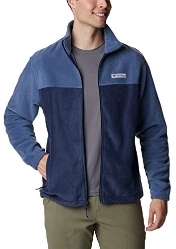 Columbia Steens Mountain 2.0 Herrenjacke mit durchgehendem Reißverschluss, Blau/Dunkelblau (Dark Mountain/Collegiate Navy), 6XL, Groß