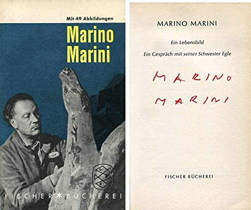 ARTIST Marino Marini autograph, signed book