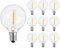 10 Pezzi Lampadina LED G40 E12 1W, AC 220-240V, Equivalente 7W, Bianca Calda 2700K, 100lm, G40 Globe, Impermeabili IP54, Non Dimmerabile, per Stringhe Luminose Illuminazione Interna ed Esterna