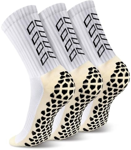 ENONEO Calze Calcio Antiscivolo Uomo 37-45 Calze Antiscivolo Calcio Anti Vesciche Addensare Cotone Calzini Sportivi Donna Traspirante Calzini Grip Calcio per Ciclismo Trekking
