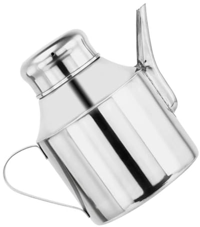 Cabilock 2 Pièces Pot De Sauce Distributeur D'huile Et De Vinaigre Petits Pots En Terre Cuite Carafe à Eau Avec Casserole D'huile D'olive Pot D'huile Étanche Bouteille D'eau Liquide Métal