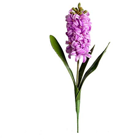 Liuyoyo Konstgjorda Blommor Bukett Hyacint Fake Bulk, Bröllopsbukett Heminredning Fest Blomsterarrangemang, Konstgjord Siden Spring Bush Hyacint Bunt för Vas Heminredning(Lilaaktig)