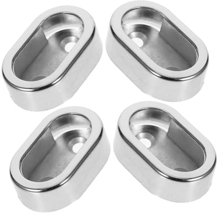 Hohopeti 4pièces Support De Flange pour Tringle à Vêtements De Supports De Barre De Penderie pour Dressing Et Placard