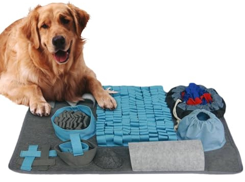 Tappeto annusare per cuccioli, stuoia annusare per cani, per annusare quadrato per animali domestici | Tappetino per l'alimentazione del cane, per l'allenamento a alimentazione lenta