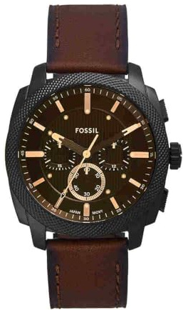 Fossil New Machine Watch for Men, 44mm Quartz Chronograph Movement with Stainless Steel or Leather Strap