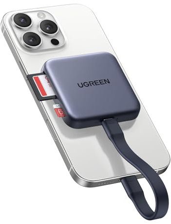 UGREEN Magnétique Lecteur Carte SD 4.0 UHS II 312MB/s avec PD 100W Charge Adaptateur Carte MicroSD en Aluminium Card Reader Compatible avec iPhone 16 Plus Pro Max 15 Galaxy S25 iPad Pro MacBook Air