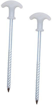 Happyyami 2 Piezas Clavo Molido Cámping Accesorios De Tienda Carpas Al Aire Pabellón Carpa para Acampar Tienda De Campaña con Dosel Inflable Tienda De Campaña De Uñas Acero Inoxidable