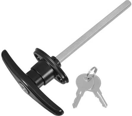 NUOBESTY Kit De Herraje Para Cerradura Manija t Llave y Mecanismo Manual Resistente Intemperie Para Puertas De Graneros