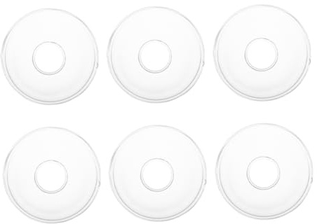 JUMPLAWN 6pcs Glass Drip Candle Saucer Wax Catcher for Taper Candles Glass Fluted Plate Decorative Wax Holder Drip Protection for Home Parties
