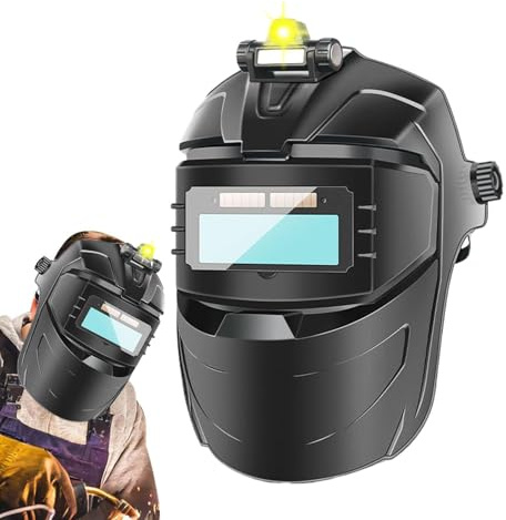 Generico Casco Saldatore | Scudo Facciale Da Saldatura Anti Abbagliamento,Calotta Regolabile Portatile, Visiera Anti Appannamento per Riparazione Auto e Lavorazione Metalli