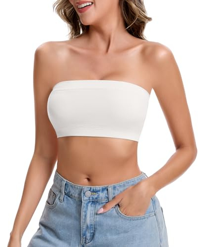 Bandeau Bra Strapless Bra Non-Wired Comfortable Boobtube Sports Tops | for Daily Wear Women