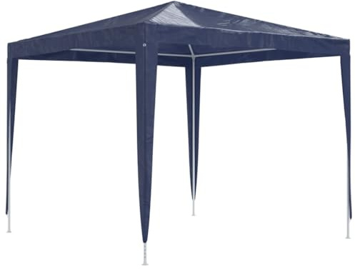 vidaXL Partyzelt UV-beständig Wasserbeständig Pavillon Festzelt Gartenzelt Gartenpavillon Bierzelt Zelt Garten Party 2,5x2,5m Blau Stoff Eisen