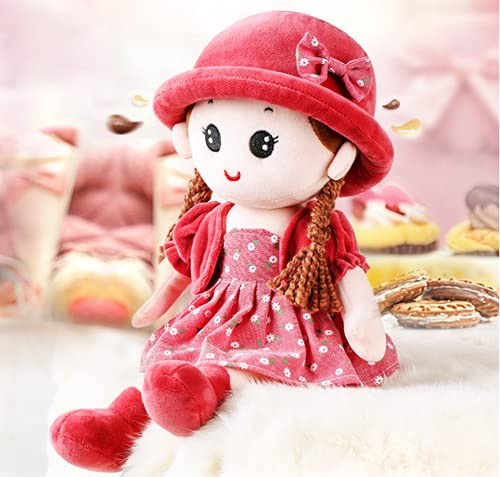 Poupée Bébé Fille Princesse Adorable Conte de Fées Jouet en Peluche Mignonne Rouge Taille