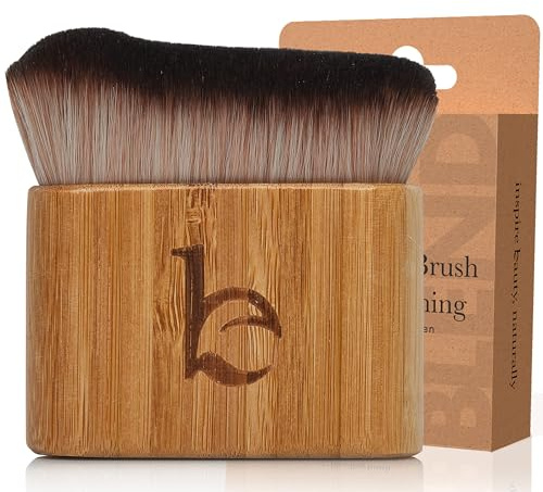 Beauty by Earth Self Tanner Brush - Kabuki Brush for Body, Foundation Brush Makeup Brush for Fake Tan, Sunless Tanner Makeup Brushes, Self Tanning Mitt for Self Tan, Self Tanning Mousse Blending Brush